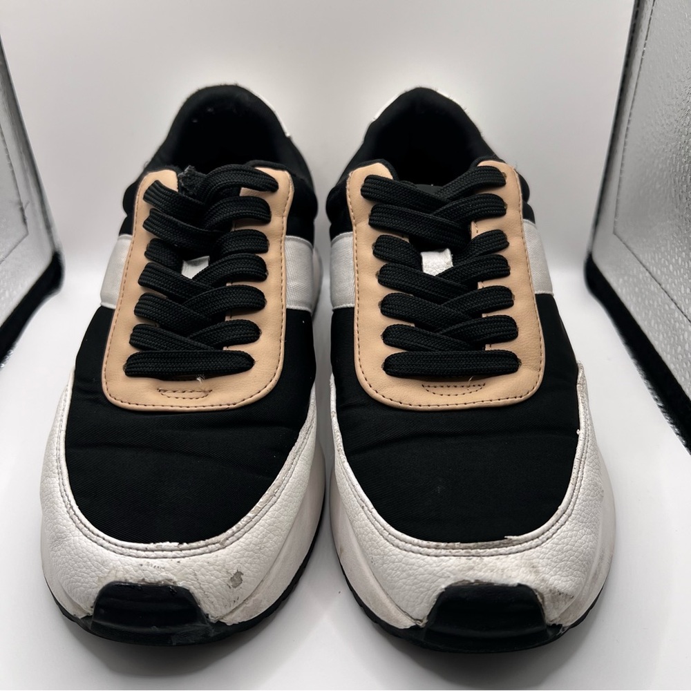 Dolce Vita Black and White Platform Sneakers